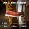 imageHISEA NINGO Work Boots for Men SteelSoft Toe Boots6 Waterproof Slip Resistant Industrial ampamp Construction Work BootsComposite Toe Working BootsSteel Toe  Brown