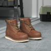 imageHISEA NINGO Work Boots for Men SteelSoft Toe Boots6 Waterproof Slip Resistant Industrial ampamp Construction Work BootsComposite Toe Working BootsSteel Toe  Brown