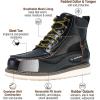 imageHISEA NINGO Work Boots for Men SteelSoft Toe Boots6 Waterproof Slip Resistant Industrial ampamp Construction Work BootsComposite Toe Working BootsSteel Toe  Black