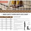 imageHISEA NINGO Work Boots for Men SteelSoft Toe Boots6 Waterproof Slip Resistant Industrial ampamp Construction Work BootsComposite Toe Working BootsSteel Toe  Bronze