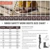 imageHISEA NINGO Work Boots for Men SteelSoft Toe Boots6 Waterproof Slip Resistant Industrial ampamp Construction Work BootsComposite Toe Working BootsSteel Toe  Darkbrown