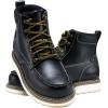 imageHISEA NINGO Work Boots for Men SteelSoft Toe Boots6 Waterproof Slip Resistant Industrial ampamp Construction Work BootsComposite Toe Working BootsSteel Toe  Black