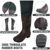 imageHISEA Neoprene Fishing Chest Waders for Men with Boots Cleated Bootfoot Waterproof Mens Womens Wader Fishing ampamp Hunting WaderGreen