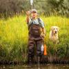 imageHISEA Neoprene Fishing Chest Waders for Men with Boots Cleated Bootfoot Waterproof Mens Womens Wader Fishing ampamp Hunting WaderGreen