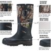 imageHISEA Rubber Hunting Boots for Men Waterproof Rain Boots for Mud Working Farming Fishing Adjustable CalfCamo Vista