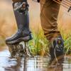 imageHISEA Rubber Rain Boots for Men Waterproof Insulated Neoprene Hunting Boots Durable AntiSlip Outdoor Mud Boots for Hunting Gardening Farming Fishing Yard Working Adjustable CalfGreen