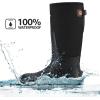 imageHISEA Upgraded Rain Boots for Men Waterproof Insulated Rubber Neoprene Boots with Steel Shank Durable AntiSlip Outdoor Work Boots for Hunting Gardening Farming Fishing Mud Working Adjustable CalfBlack
