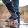 imageHISEA Upgraded Rain Boots for Men Waterproof Insulated Rubber Neoprene Boots with Steel Shank Durable AntiSlip Outdoor Work Boots for Hunting Gardening Farming Fishing Mud Working Adjustable CalfCamo