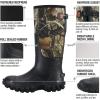 imageHISEA Upgraded Rain Boots for Men Waterproof Insulated Rubber Neoprene Boots with Steel Shank Durable AntiSlip Outdoor Work Boots for Hunting Gardening Farming Fishing Mud Working Adjustable CalfCamo