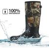 imageHISEA Upgraded Rain Boots for Men Waterproof Insulated Rubber Neoprene Boots with Steel Shank Durable AntiSlip Outdoor Work Boots for Hunting Gardening Farming Fishing Mud Working Adjustable CalfCamo