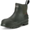 imageHISEA Mens Chelsea Rain Boots Rubber Ankle Short Boots for Men Waterproof Durable Insulated Mud Booties for Outdoor Garden WorkGreen