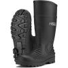 imageHISEA Mens Steel Toe Rain Boots PVC Rubber Boots Waterproof Garden Fishing Outdoor Work Boots Durable Slip Resistant Knee Boots for Agriculture and Industrial WorkingBlacknew