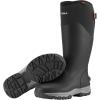 imageHISEA Rubber Rain Boots for Men Waterproof Insulated Neoprene Hunting Boots Durable AntiSlip Outdoor Mud Boots for Hunting Gardening Farming Fishing Yard Working Adjustable CalfBlack
