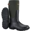 imageHISEA Upgraded Rain Boots for Men Waterproof Insulated Rubber Neoprene Boots with Steel Shank Durable AntiSlip Outdoor Work Boots for Hunting Gardening Farming Fishing Mud Working Adjustable CalfGreen