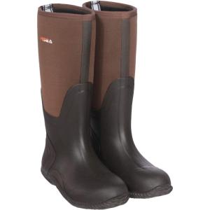 imageHISEA Mens Rain Boots Waterproof Durable Insulated Rubber Boots for Men 5 mm Neoprene Outdoor Mud Fishing Hunting Boots for MultiSeason Black Camo ampamp BrownBrown