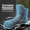imageHISEA Mens Rubber Neoprene Rain Boots Snow Boots  Tall Warm Waterproof Mens Winter Boots Durable Slip Resistant Boots for Men Outdoor Working Hunting FishingKhaki
