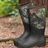 imageHISEA Mens Rubber Neoprene Rain Boots Snow Boots  Tall Warm Waterproof Mens Winter Boots Durable Slip Resistant Boots for Men Outdoor Working Hunting FishingCamo