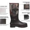 imageHISEA Mens Rubber Neoprene Rain Boots Snow Boots  Tall Warm Waterproof Mens Winter Boots Durable Slip Resistant Boots for Men Outdoor Working Hunting FishingCamo