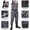 imageHISEA Womens Chest Waders Leopard Duck Hunting Waders for Women with Boots Neoprene Fishing WadersArabian Leopard