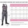 imageHISEA Womens Chest Waders Leopard Duck Hunting Waders for Women with Boots Neoprene Fishing WadersArabian Leopard