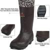 imageHISEA Womens Chest Waders Leopard Duck Hunting Waders for Women with Boots Neoprene Fishing WadersPink Leopard