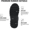 imageHISEA Womens Mid Calf Rain Boots Waterproof Rubber Boot for Garden Mud WorkingBlack