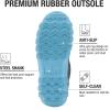 imageHISEA Womens Mid Calf Rain Boots Waterproof Rubber Boot for Garden Mud WorkingBlue