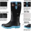 imageHISEA Womens Mid Calf Rain Boots Waterproof Rubber Boot for Garden Mud WorkingBlue