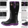 imageHISEA Womens Mid Calf Rain Boots Waterproof Rubber Boot for Garden Mud WorkingPurple