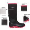 imageHISEA Womens Rain Boots Waterproof Insulated Rubber Neoprene Boots Durable AntiSlip Knee High Outdoor Work Boot for Hunting Gardening Farming Yard Mud Working Size US Women 511Pink