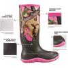 imageHISEA Womens Rain Boots Waterproof Insulated Rubber Neoprene Boots Durable AntiSlip Knee High Outdoor Work Boot for Hunting Gardening Farming Yard Mud Working Size US Women 511Pink Camo