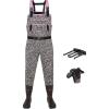imageHISEA Womens Chest Waders Leopard Duck Hunting Waders for Women with Boots Neoprene Fishing WadersPink Leopard
