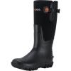 imageHISEA Womens Mid Calf Rain Boots Waterproof Rubber Boot for Garden Mud WorkingBlack