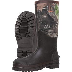 imageHISEA Mens Rubber Neoprene Rain Boots Snow Boots  Tall Warm Waterproof Mens Winter Boots Durable Slip Resistant Boots for Men Outdoor Working Hunting FishingCamo
