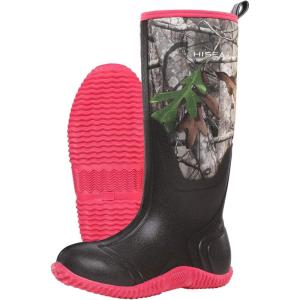 imageHISEA Womens Rain Boots Waterproof Insulated Rubber Neoprene Boots Durable AntiSlip Knee High Outdoor Work Boot for Hunting Gardening Farming Yard Mud Working Size US Women 511Camo