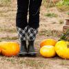 imageHISEA Women Mud Boots Mid Calf Neoprene Rubber Boots with Pull on Handle Insulated Barn Boots Womens Waterproof Rain Boots Garden Shoes Womens Rainboots for Farm Gardening Hiking Hunting FishingPlaid