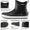 imageHISEA Womens Deck Boots with Breathable Fabric Lining Choose One Size DownBlack