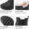 imageHISEA Womens Plush Rain Boots Waterproof Chelsea Rubber Booties Women Ladies Ankle Boots for Winter Spring Garden OutdoorBlack