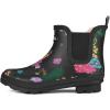 imageHISEA Womens Plush Rain Boots Waterproof Chelsea Rubber Booties Women Ladies Ankle Boots for Winter Spring Garden OutdoorColorful Flower