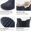 imageHISEA Womens Plush Rain Boots Waterproof Chelsea Rubber Booties Women Ladies Ankle Boots for Winter Spring Garden OutdoorNavy Blue