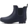 imageHISEA Womens Plush Rain Boots Waterproof Chelsea Rubber Booties Women Ladies Ankle Boots for Winter Spring Garden OutdoorNavy Blue