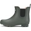 imageHISEA Womens Plush Rain Boots Waterproof Chelsea Rubber Booties Women Ladies Ankle Boots for Winter Spring Garden OutdoorOlive Green