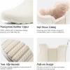 imageHISEA Womens Plush Rain Boots Waterproof Chelsea Rubber Booties Women Ladies Ankle Boots for Winter Spring Garden OutdoorWhite