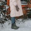 imageHISEA Womens Plush Rain Boots Waterproof Chelsea Rubber Booties Women Ladies Ankle Boots for Winter Spring Garden OutdoorWhite