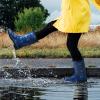 imageHISEA Womens Rain Boots Waterproof Mid Calf Garden Boots for WomenBlue Claw