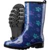 imageHISEA Womens Rain Boots Waterproof Mid Calf Garden Boots for WomenBlue Claw