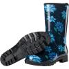 imageHISEA Womens Rain Boots Waterproof Mid Calf Garden Boots for WomenBlue Flower
