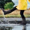 imageHISEA Womens Rain Boots Waterproof Mid Calf Garden Boots for WomenColorful Dot
