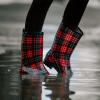 imageHISEA Womens Rain Boots Waterproof Mid Calf Garden Boots for WomenFloral Navy