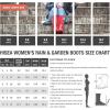 imageHISEA Womens Rain Boots Waterproof Mid Calf Garden Boots for WomenFloral Navy